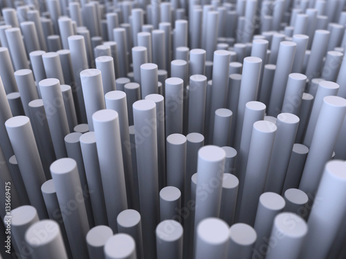 3D Illustration Abstract Cylinder Background