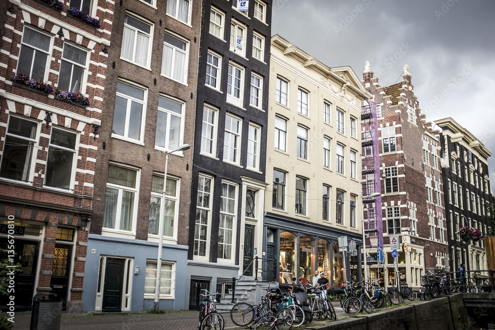 urban scene in Amsterdam,