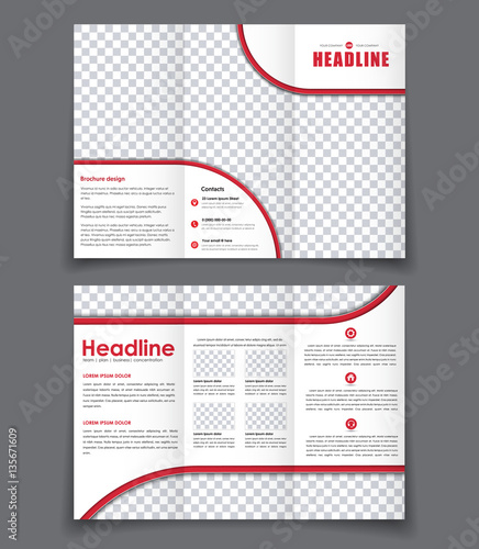 esign folding flyer with space for photos for advertising and pr