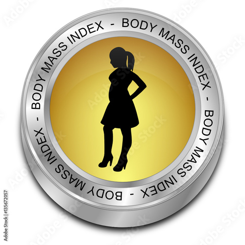 Body Mass Index Button - 3D illustration