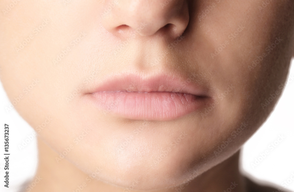 Obraz premium Zbliżenie warg kobiety