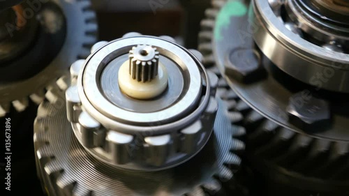 Wallpaper Mural Car transmission mechanism in motion, close-up   Torontodigital.ca