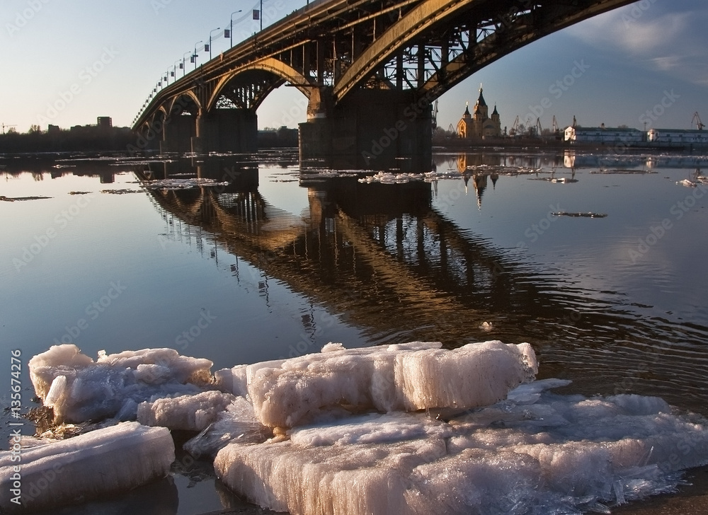 Nizhny Novgorod, Spring ice drift on the river