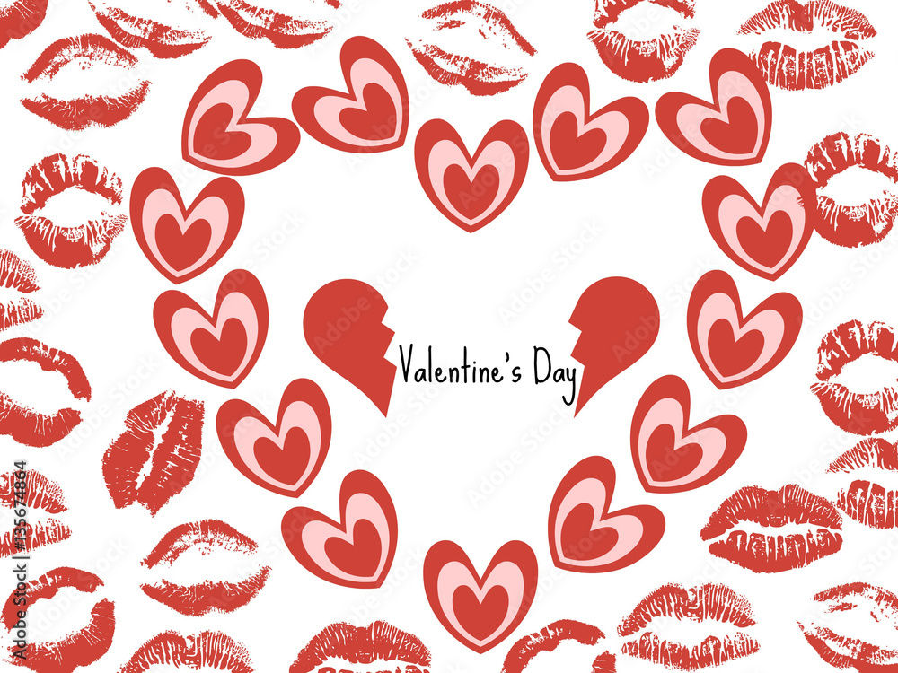 Nice postcard of love for Valentine's Day Nice postcard of love for Valentine's Day