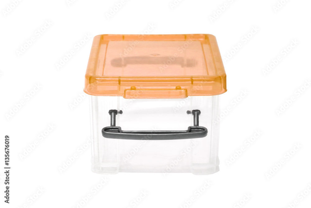 Plastic storage box Plastic container isolated on white. Plastic storage box Plastic container isolated on white.
