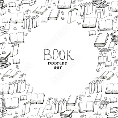 Book doodle frame