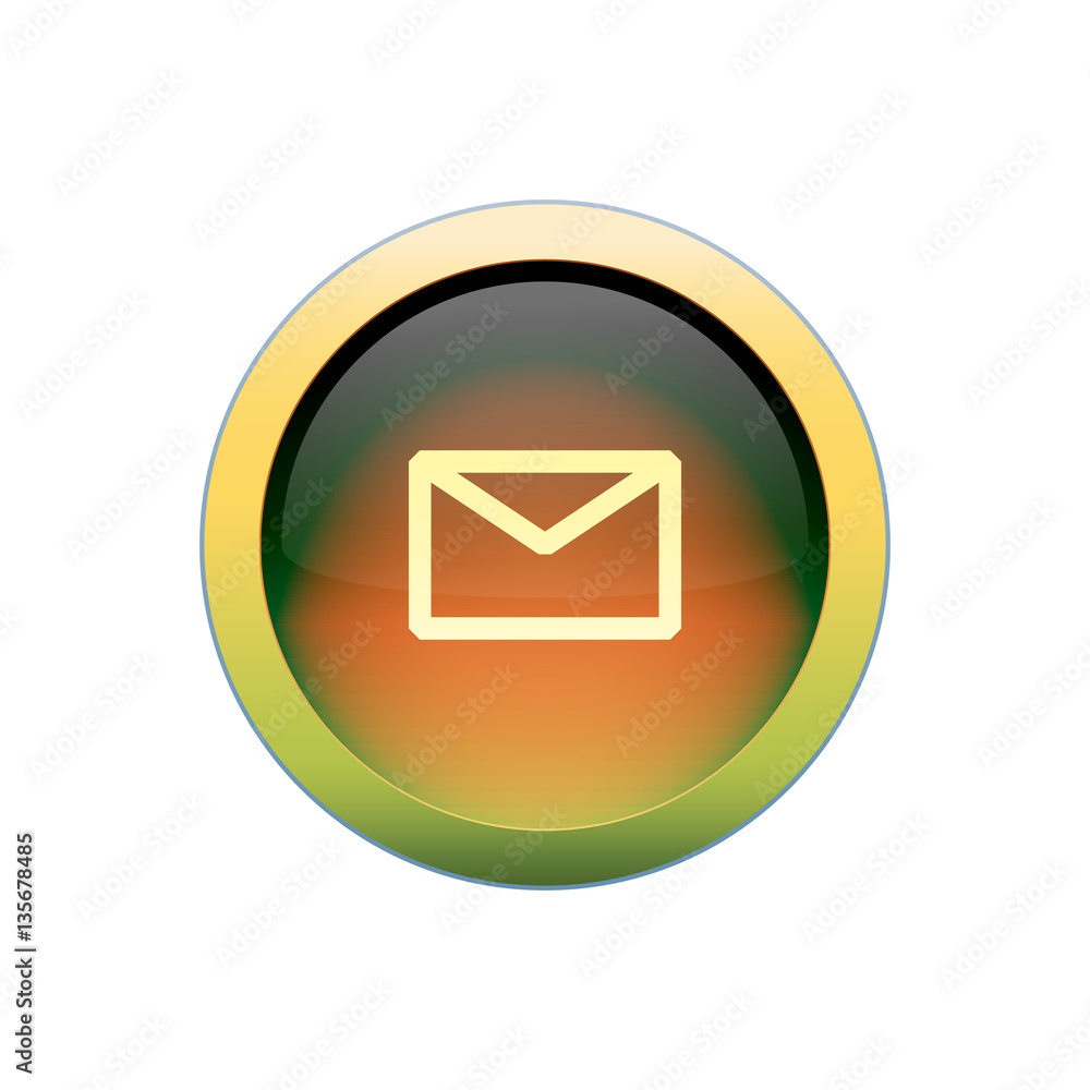 The email icon to the insanely beautiful round button The email icon to the insanely beautiful round button