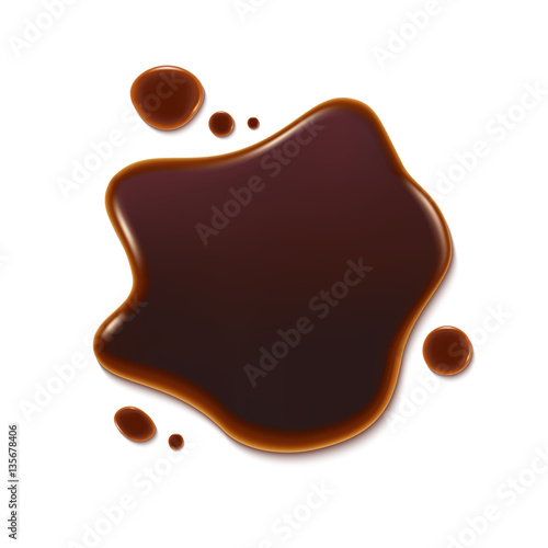 Puddle of soy sauce