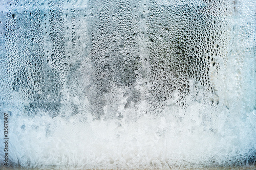 Frosty pattern on glass