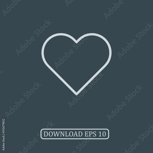 Heart icon vector