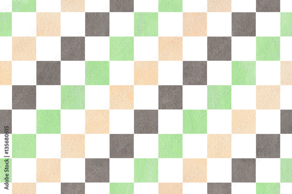Watercolor square pattern. Watercolor square pattern.