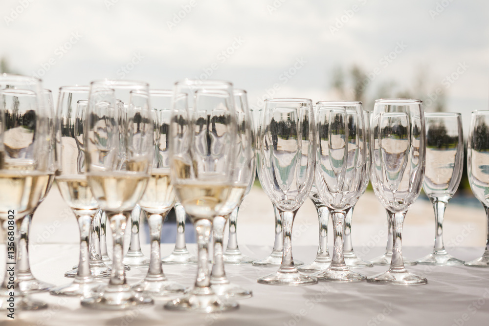 Champagne glasses with champagne
Champagne glasses with champagne