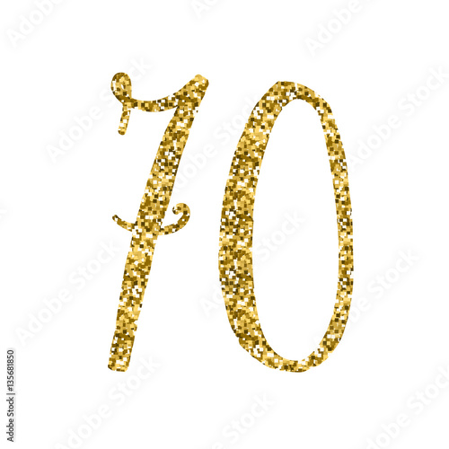GOLD GLITTER ICON – 70 YEARS