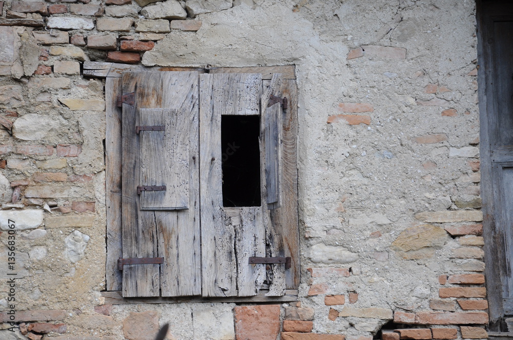 very old wooden window