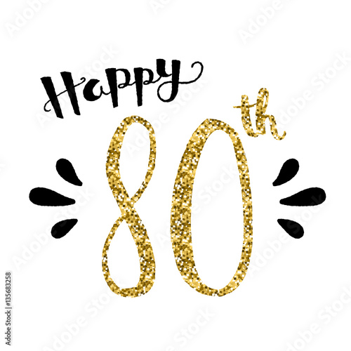 "HAPPY 80th BIRTHDAY" Card