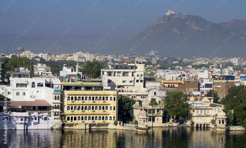 beautiful landscape of the city of Udaipur and the lake Pichola in India
beautiful landscape of the city of Udaipur and the lake Pichola in India