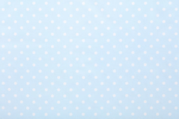 Baby blue polka dot fabric texture background