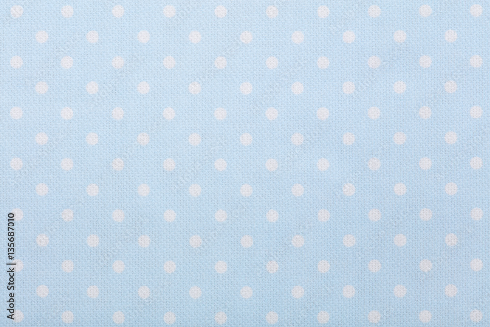 Pale blue polka dot fabric background, high resolution