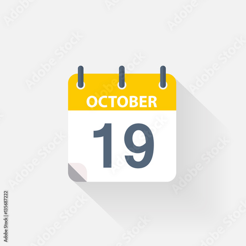 19 october calendar icon
