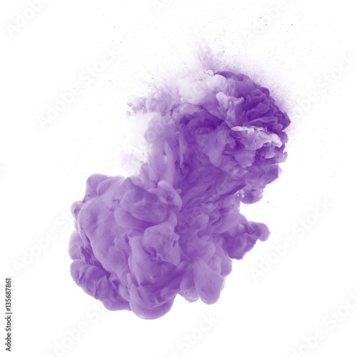 Acrylic colors and ink in water. Ink swirling in water. Ink in water isolated. Colorful ink in water. Paint splash. Abstract background. © anuj88chawla