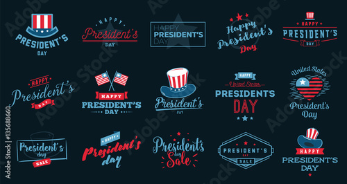 Presidents day vector typography.