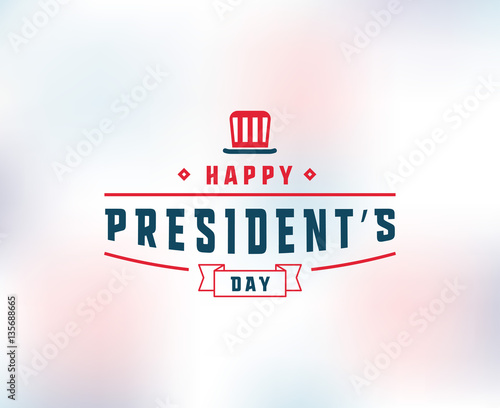 Presidents day vector typography.