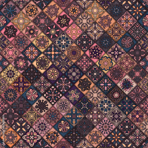 Seamless pattern. Vintage decorative elements. Hand drawn background. Islam, Arabic, Indian, ottoman motifs. Perfect for printing on fabric or paper.