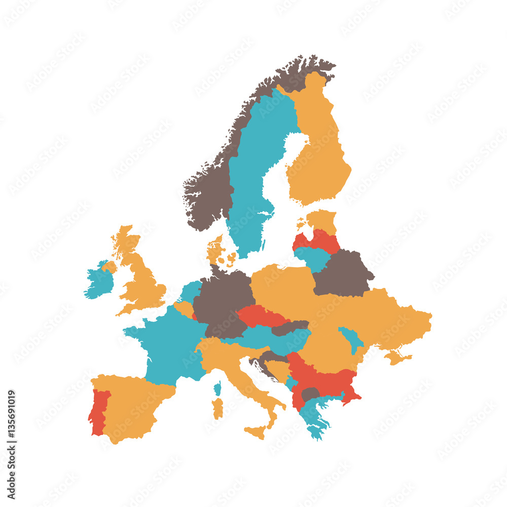 Obraz premium Europe Map Illustration