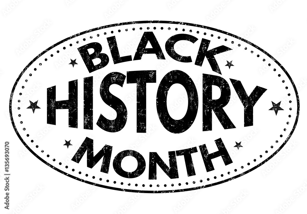Fototapeta premium Black history month sign or stamp