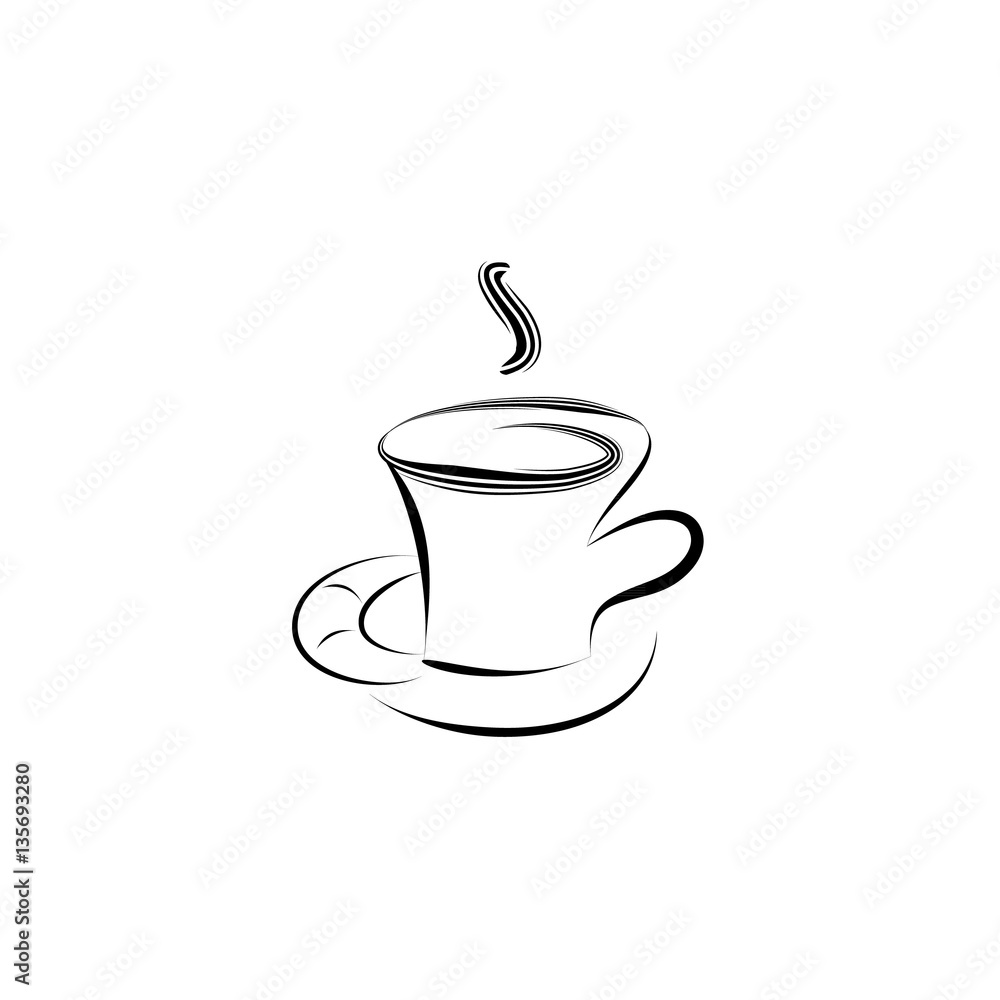 Coffee cup vector illustration, glass coffee cup icon, coffee mug Stock Vector Adobe Stock