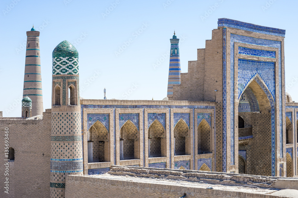 Mohammed Rakhim Khan Medressa in Khiva, Uzbekistan StockFoto Adobe Stock
