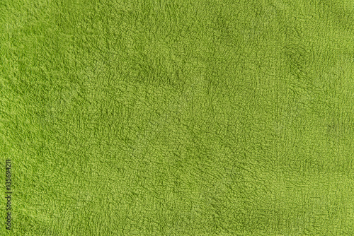 Close up green fleece texture. Background