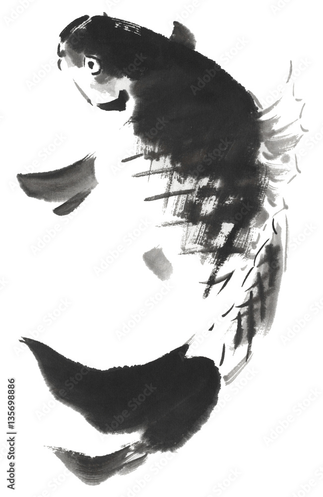 飛鯉 水墨調 Stock イラスト Adobe Stock 飛鯉 水墨調 Stock イラスト Adobe Stock