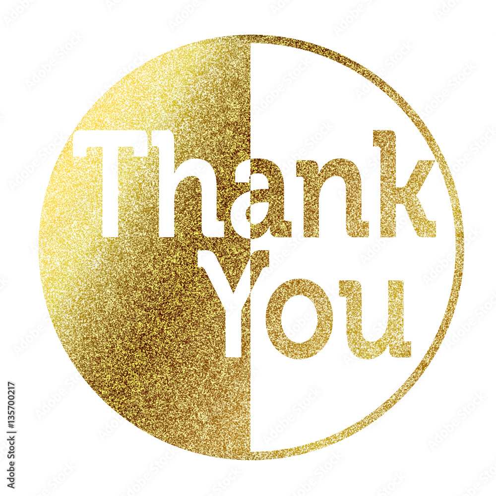 Thank you Bright Gold Stock Vector | Adobe Stock