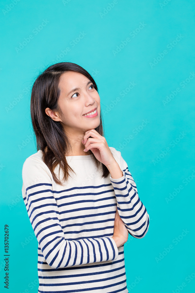 Woman thinking of problem Woman thinking of problem