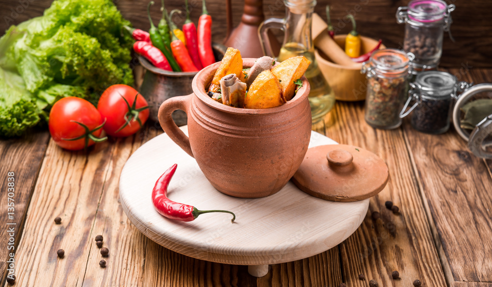 chanakhi, Georgian cuisine chanakhi, Georgian cuisine