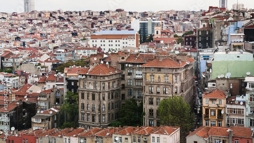 above view of residential houses in Istanbul © vvoe