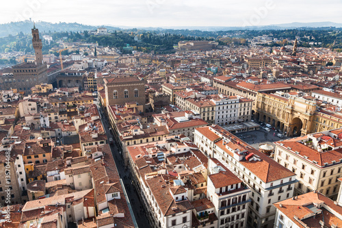 above view of Florence cityscape from Campanile
