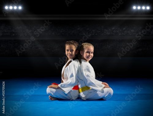 Girls martial arts fighters