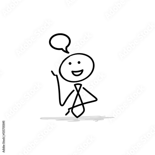 Strichmännchen Sprechblase