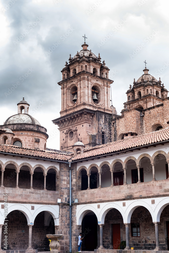 The Cusco Cathedral as seen from its inner central courtyard