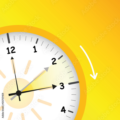 sommerzeit uhr ausschnitt