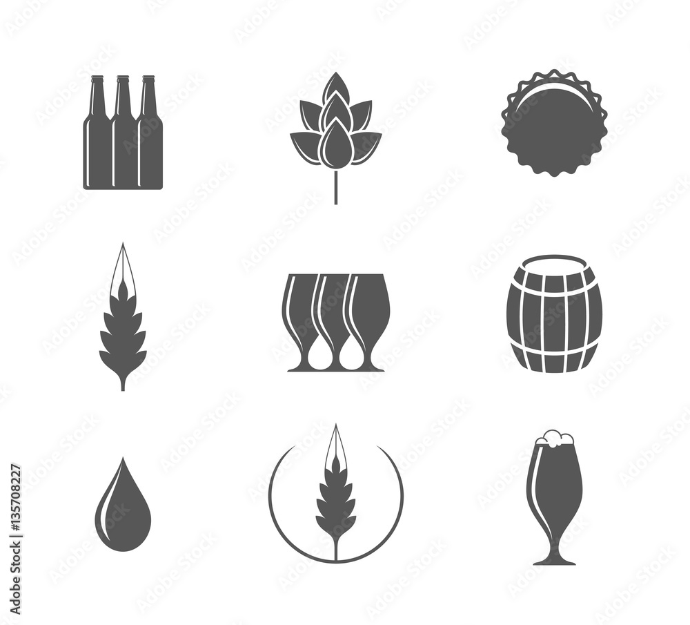Beer. Icon set Beer. Icon set