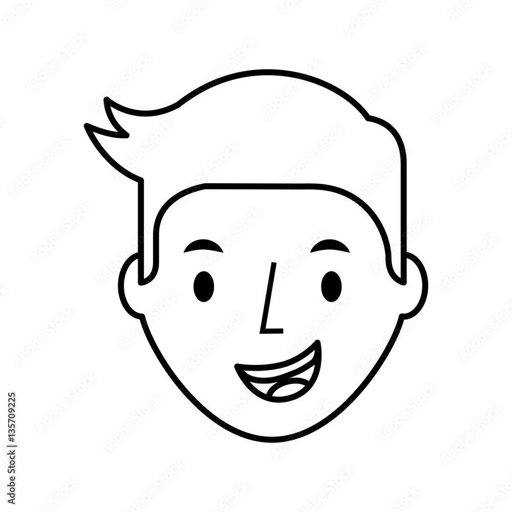 Obraz premium young man avatar character vector illustration design