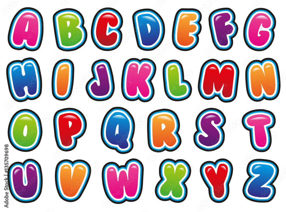 Colorful and bubble Alphabet Colorful and bubble Alphabet