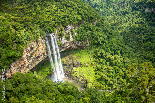 Waterfall in Caracol Park in Rio Grande do Sul, Brazil