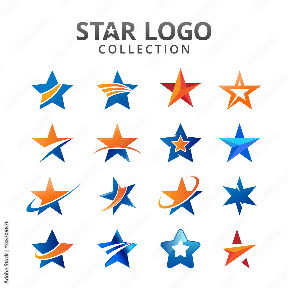 star collection logo Stock Vector | Adobe Stock