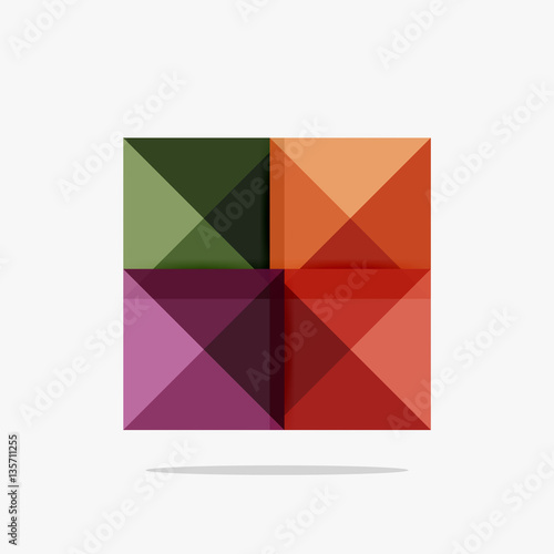 Vector blank abstract squares background