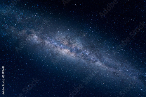 Fototapeta Milky Way. Beautiful summer night sky with stars. Background.
