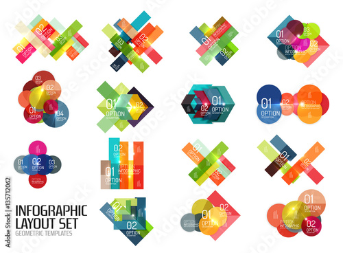 Set of buiness infographics templates